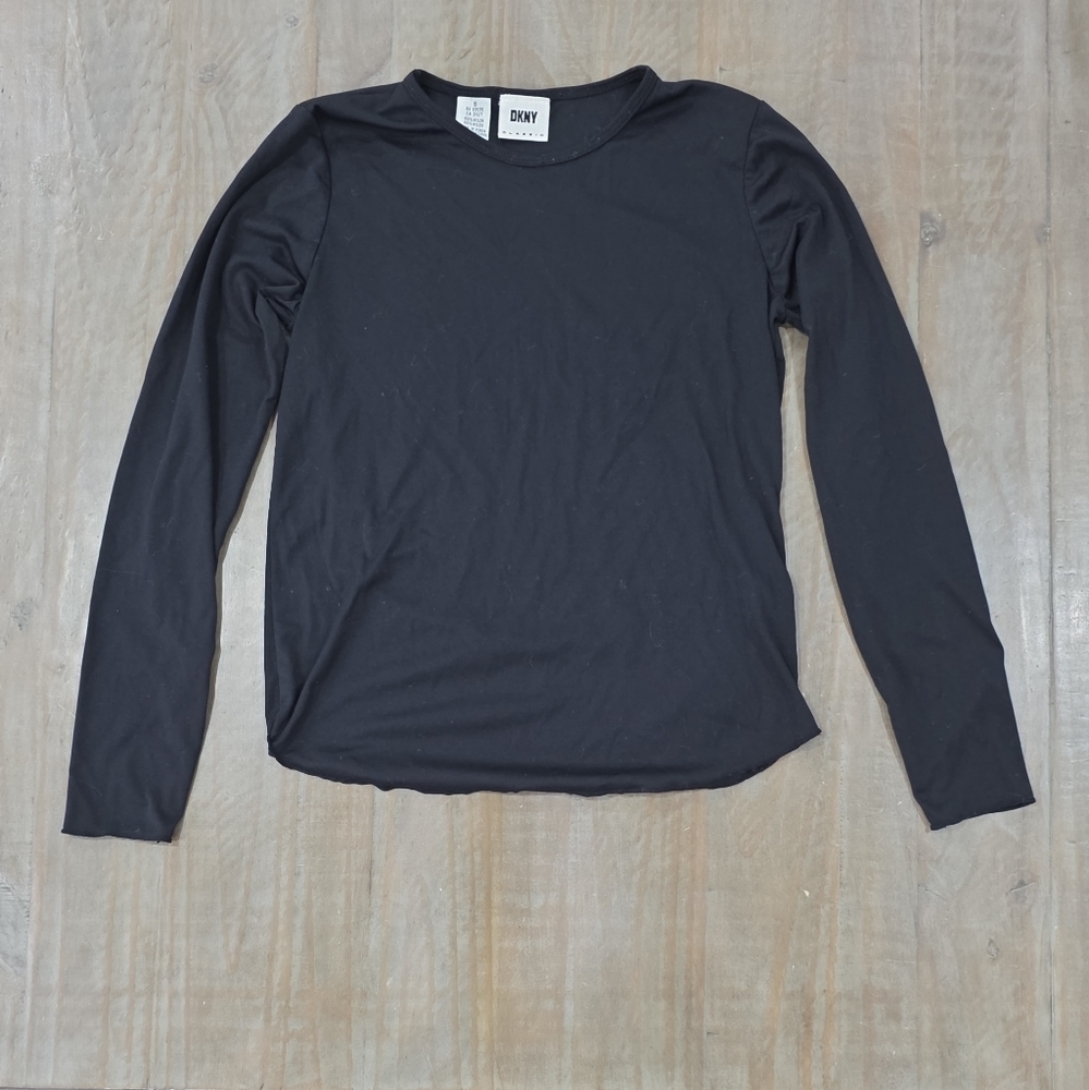 DKNY Women's Black Long Sleeve Tee #F0190